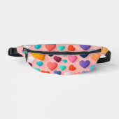 mehrfarbiges Herzmuster Bauchtasche (Vorderseite)