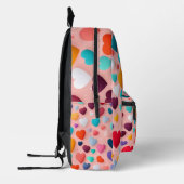 mehrfarbiges Herzmuster Bedruckter Rucksack (Links)