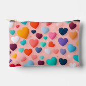 mehrfarbiges Herzmuster Zubehörtasche (Vorderseite)