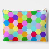 Mehrfarbiges Hexagon-Muster Zubehörtasche (Rückseite)
