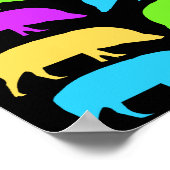 Mehrfarbiges Hogs Poster (Ecke)