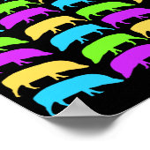 Mehrfarbiges Hogs Poster (Ecke)