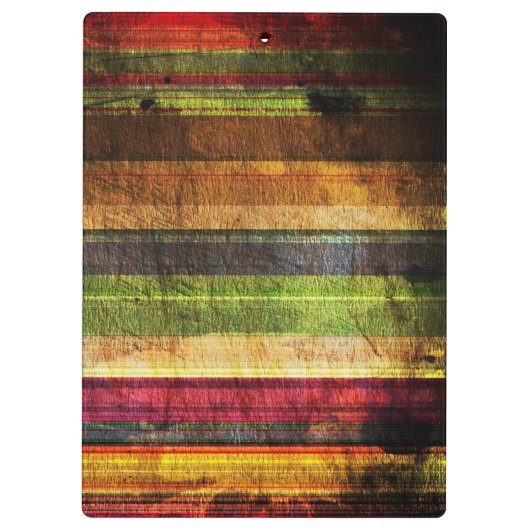 Mehrfarbiges hölzernes Muster Klemmbrett (Rückseite)