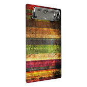 Mehrfarbiges hölzernes Muster Mini Klemmbrett (Schrägansicht)