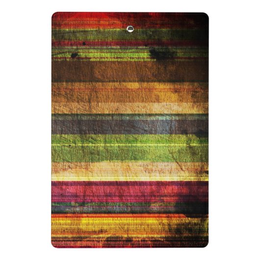 Mehrfarbiges hölzernes Muster Mini Klemmbrett (Rückseite)