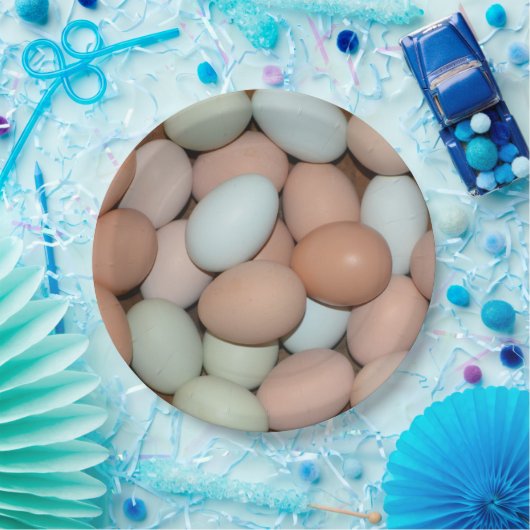 Mehrfarbiges Huhn Eggs Pappteller (Party)