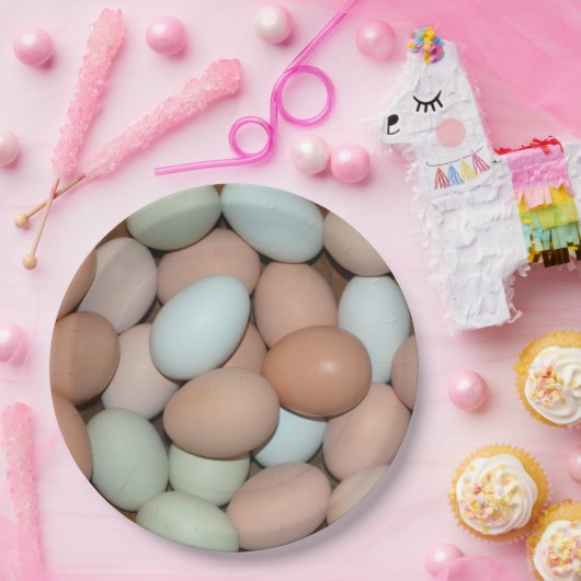 Mehrfarbiges Huhn Eggs Pappteller (Party)