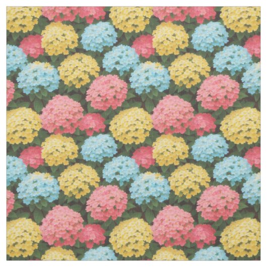 mehrfarbiges Hydrangea Stoff (Muster)