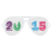 Mehrfarbiges Jahr 2015 Sonnenbrille (Vorderseite)
