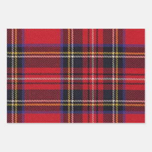 Mehrfarbiges Kariertes keltisches Weihnachtsgesche Geschenkpapier Set