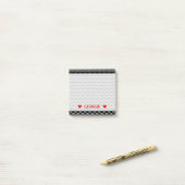 Mehrfarbiges Kette Ähnliches Muster (schwarzer Post-it Klebezettel (Auf Schreibtisch)