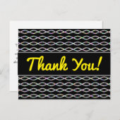 mehrfarbiges kettenähnliches Muster (schwarzer Hin Postkarte (Vorne/Hinten)