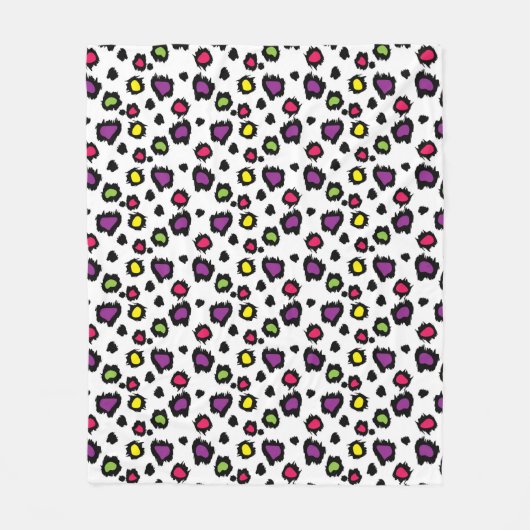 mehrfarbiges Leopard-Druckvlies Fleecedecke (Vorderseite)