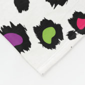 mehrfarbiges Leopard-Druckvlies Fleecedecke (Ecke)
