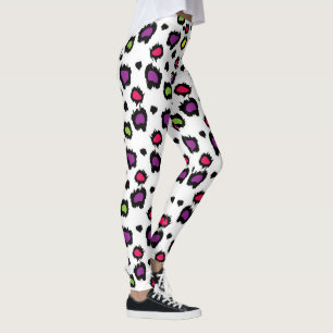 mehrfarbiges Leopard Print/Leggins Leggings