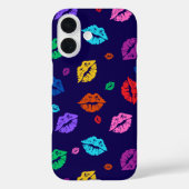 mehrfarbiges Lip Print Phone Case (Rückseite)