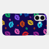 mehrfarbiges Lip Print Phone Case (Rückseite (Horizontal))