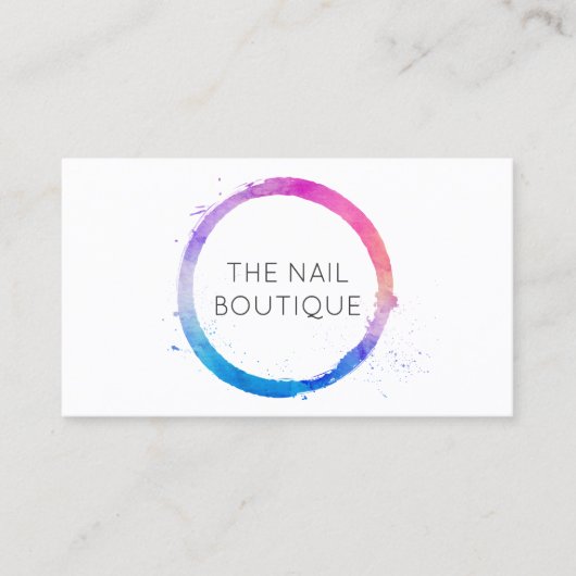 Mehrfarbiges Logo für den farbigen, lackierten Kre Visitenkarte (Vorderseite)