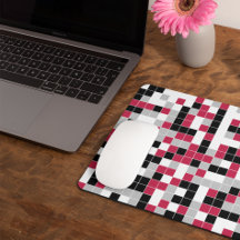 Mehrfarbiges Magenta Black Geometric