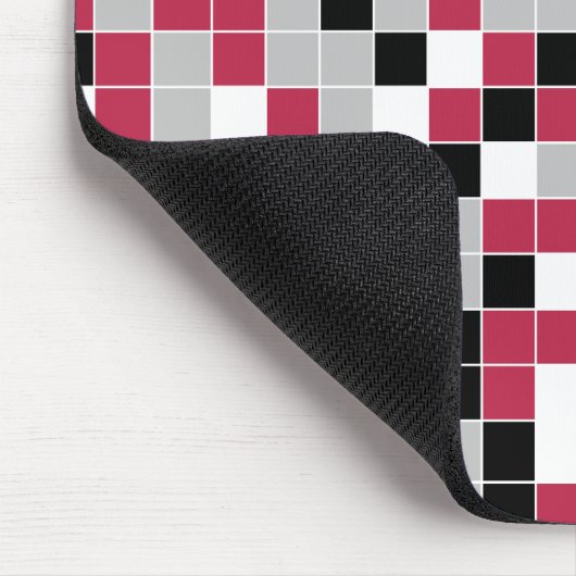 Mehrfarbiges Magenta Black Geometric Mousepad (Ecke)