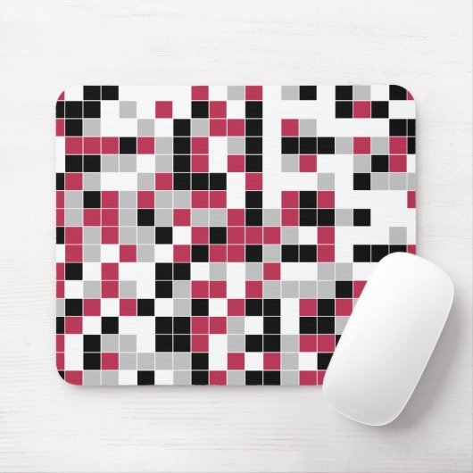 Mehrfarbiges Magenta Black Geometric Mousepad (Mit Mouse)