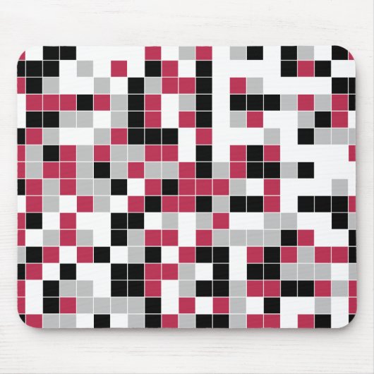 Mehrfarbiges Magenta Black Geometric Mousepad (Vorne)