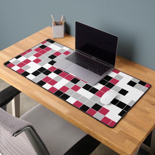 Mehrfarbiges Magenta Black Geometric Schreibtischunterlage (Büro 2)