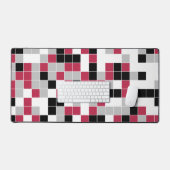 Mehrfarbiges Magenta Black Geometric Schreibtischunterlage (Tastatur & Maus)