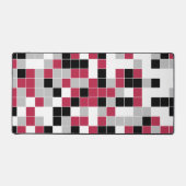 Mehrfarbiges Magenta Black Geometric Schreibtischunterlage (Vorderseite)