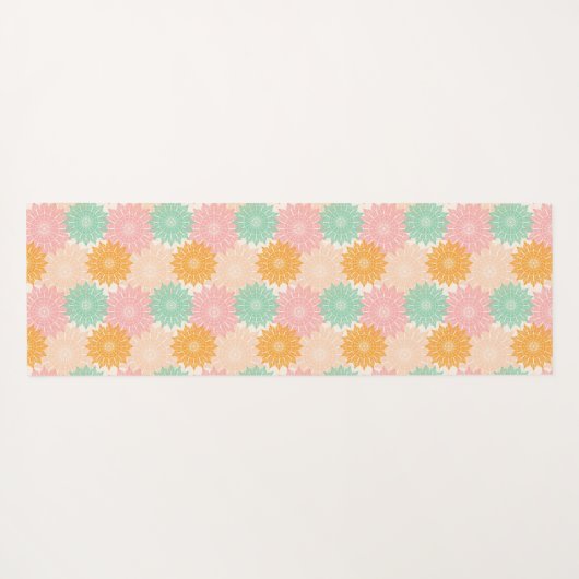 Mehrfarbiges Mandala Illustrationsmuster Yogamatte (Rückseite (Horizontal))