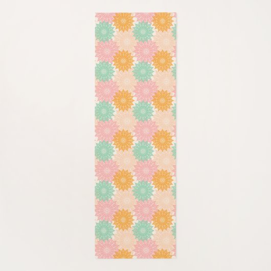 Mehrfarbiges Mandala Illustrationsmuster Yogamatte (Rückseite)