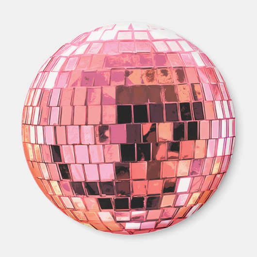 Mehrfarbiges metallisches Disco-Ball Magnet (Vorne)