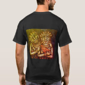Mehrfarbiges modernes Design T-Shirt (Rückseite)