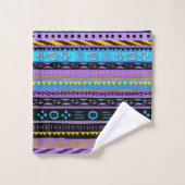 Mehrfarbiges, modernes Set für Badehandtücher (Waschlappen)