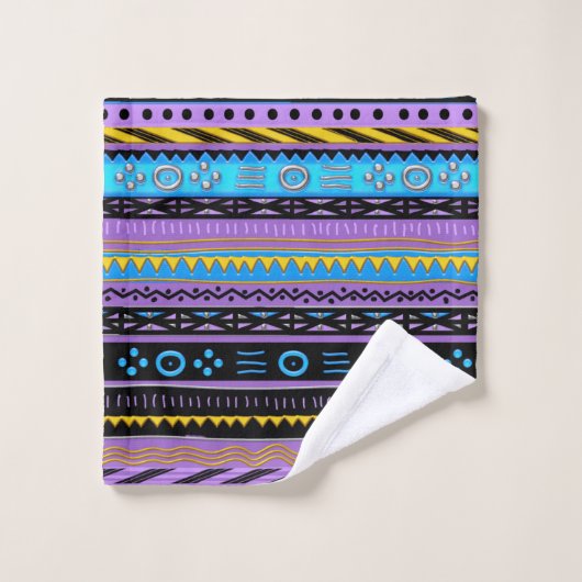 Mehrfarbiges, modernes Set für Badehandtücher (Waschlappen)