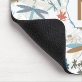 Mehrfarbiges Monogramm-Muster Mousepad (Ecke)