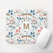 Mehrfarbiges Monogramm-Muster Mousepad (Mit Mouse)