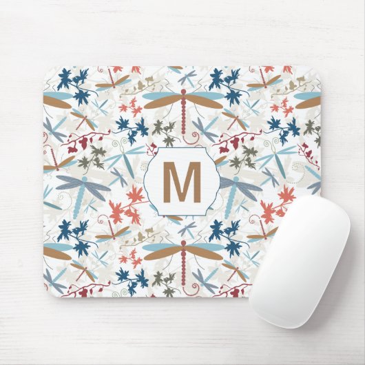 Mehrfarbiges Monogramm-Muster Mousepad (Mit Mouse)