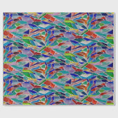 mehrfarbiges Mosaik Geschenkpapier (Flach)