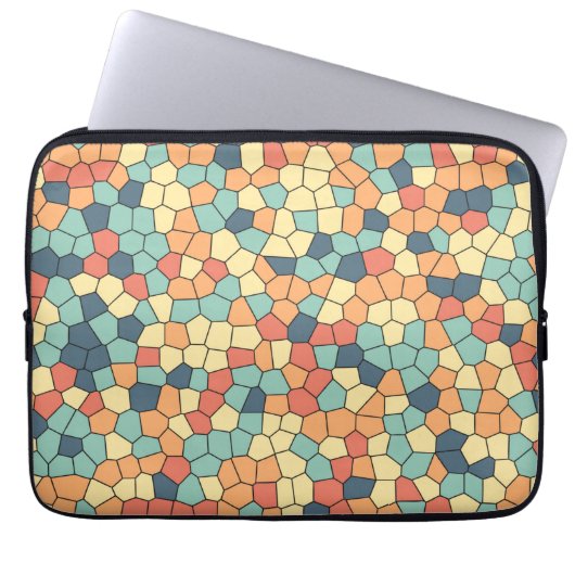 mehrfarbiges Mosaikmuster Laptopschutzhülle (Vorderseite)