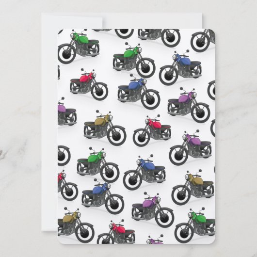 mehrfarbiges Motorradmuster (Rückseite)