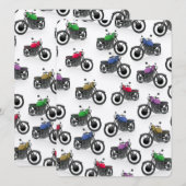 mehrfarbiges Motorradmuster (Vorne/Hinten)