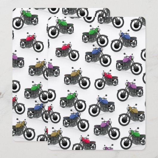 mehrfarbiges Motorradmuster (Vorne/Hinten)