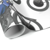 mehrfarbiges Motorradmuster Geschenkpapier (Rolleneckpunkt)