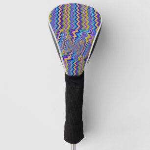 Mehrfarbiges Muster auf Golfkopfabdeckung Golf Headcover