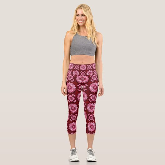 mehrfarbiges Muster Capri Leggings (Vorderseite)