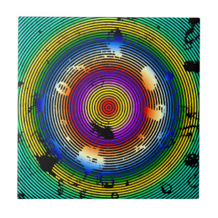 Mehrfarbiges Muster Fliese