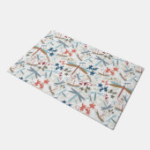 Mehrfarbiges Muster für Libellen Fußmatte (Schrägansicht)