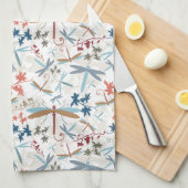 Mehrfarbiges Muster für Libellen Geschirrtuch (Viertel Falte)