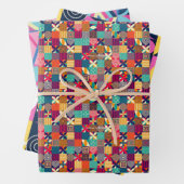 mehrfarbiges Muster Geschenkpapier Set (Beispiel)